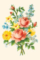 Fancy Flower Arrangement - Fine Art Giclee Print 24" x 36"
