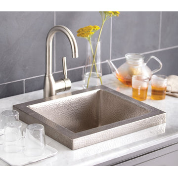 Native Trails CPS32 Manhattan 17" Drop-In Single Basin Copper Bar - Brushed