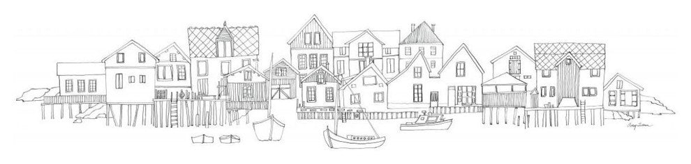 "Nordic Village I" Digital Paper Print by Avery Tillmon, 77"x32"