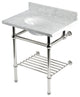 KVPB30MBB6 30" Console Sink with Brass Legs (8", 3 Hole)