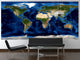 Topography, Satellite Wall Mural, Labeled, Peel and Stick, 1-Panel, 84"x42"