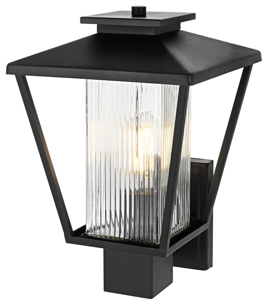 Home Living 10" Outdoor Wall Sconce, Black