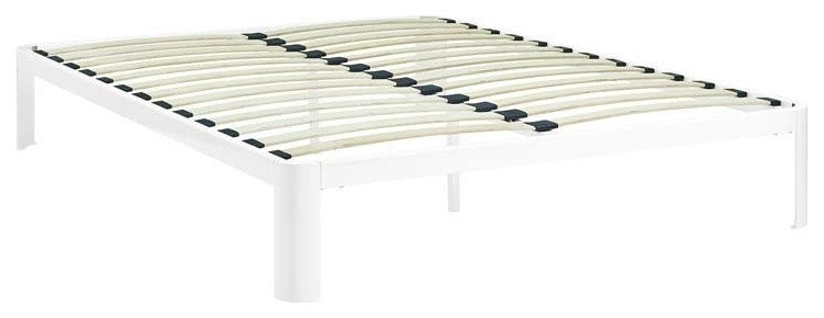 Corinne King Bed Frame, White
