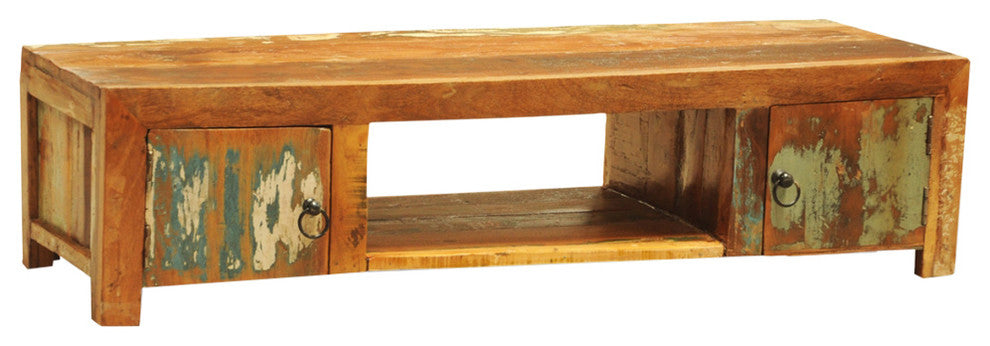 vidaXL TV Stand TV Unit Sideboard Cupboard with 2 Doors Reclaimed Wood Vintage