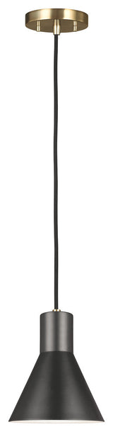 Generation Lighting Lighting 1-Light Mini Pendant, Satin Bronze