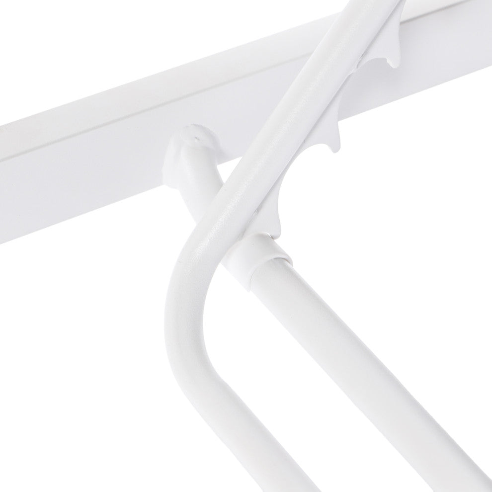 LeisureMod Marlin Patio Chaise Lounge Chair With White Frame, White