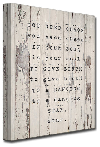 Ready2HangArt Wrapped Canvas Inspirational Wall Art, Dancing Star, 20"x16"