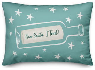 Christmas Sea Bottle 14x20 Spun Poly Pillow