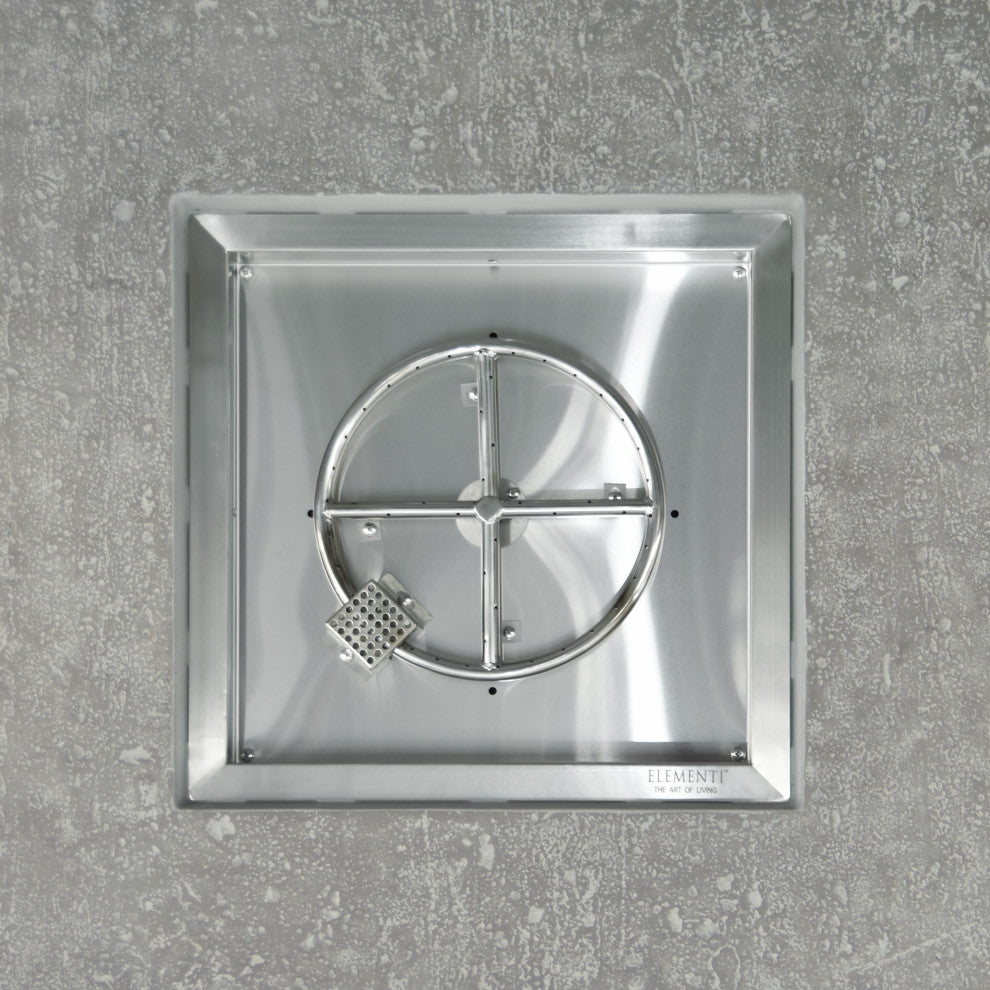 Manhattan 36" Concrete Fire Table (Natural Gas) / Light Grey