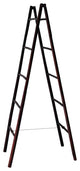 5'' Folding Double Bamboo Ladder Rack, Mahogany Stain