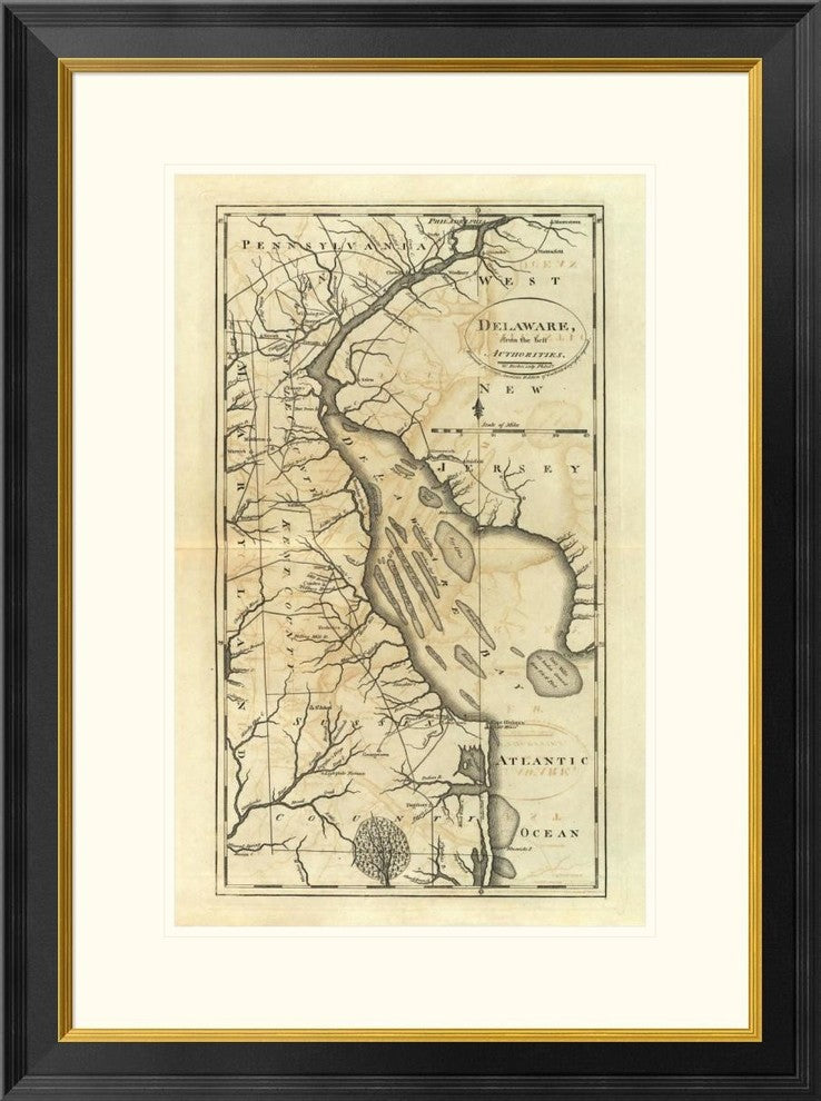 "Delaware, 1795" Framed Digital Print by Mathew Carey, 24x32"