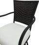 Erin Ocean Beige Black Frame Bar Stool, 30"