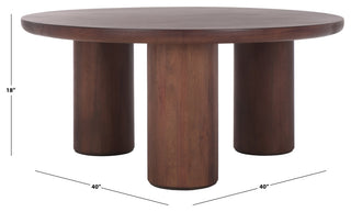 Safavieh Mork 3 Leg Round Coffee Table, Brown
