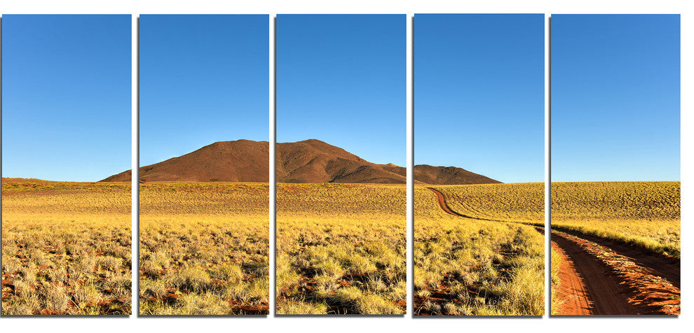 Namibrand Desert Landscape, Landscape Canvas Art Print, 60"x28", 5 Panels