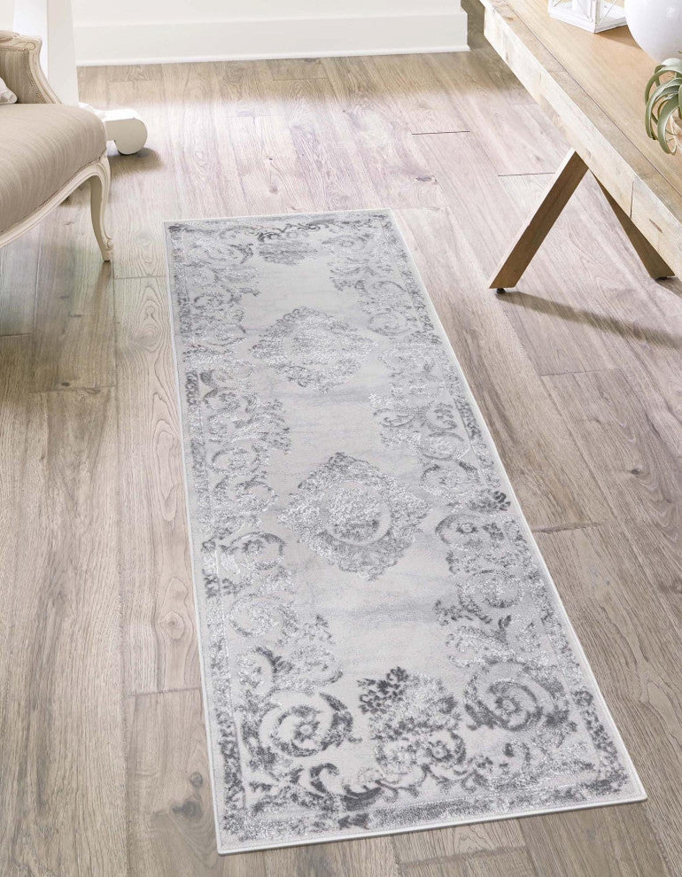 Unique Loom Diana Finsbury Rug, Gray, 7'10"x7'10" Square
