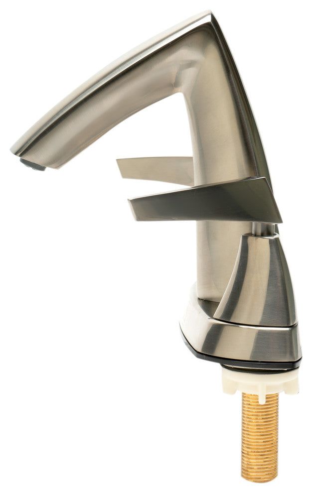 ALFI Brand AB1003-BN Brushed Nickel Two-Handle 4" Centerset Bathroom Faucet