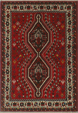 Fine Vintage Distressed Assieh Red Rug