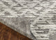 Ivory Contemporary Geometric Transitional High-Low Area Rug
