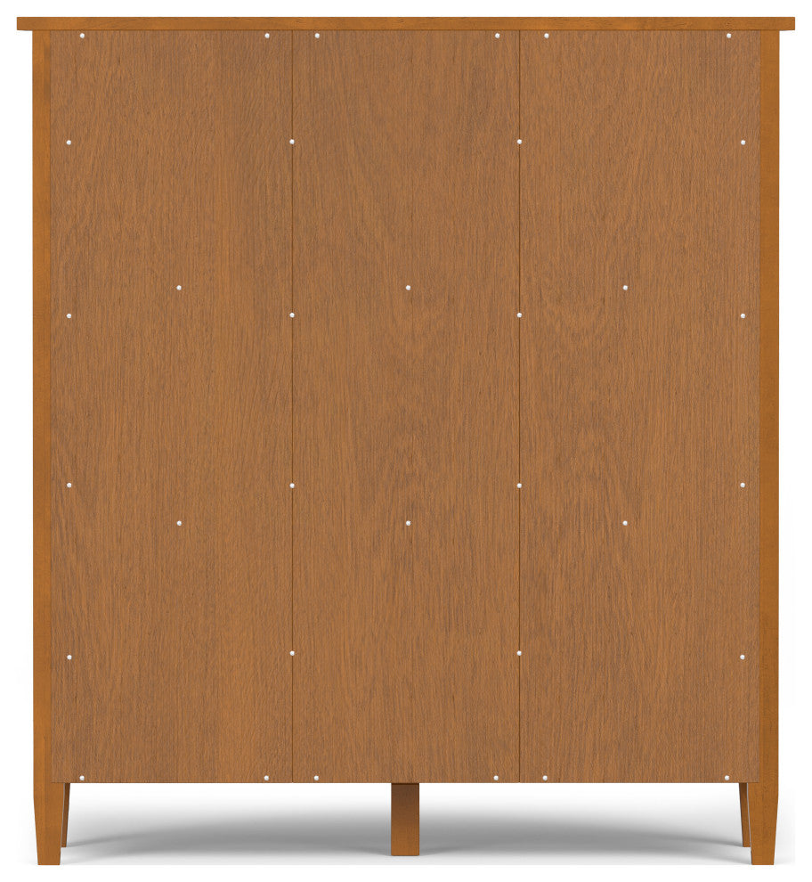 Warm Shaker Solid Wood 9 Cube Storage, Light Golden Brown