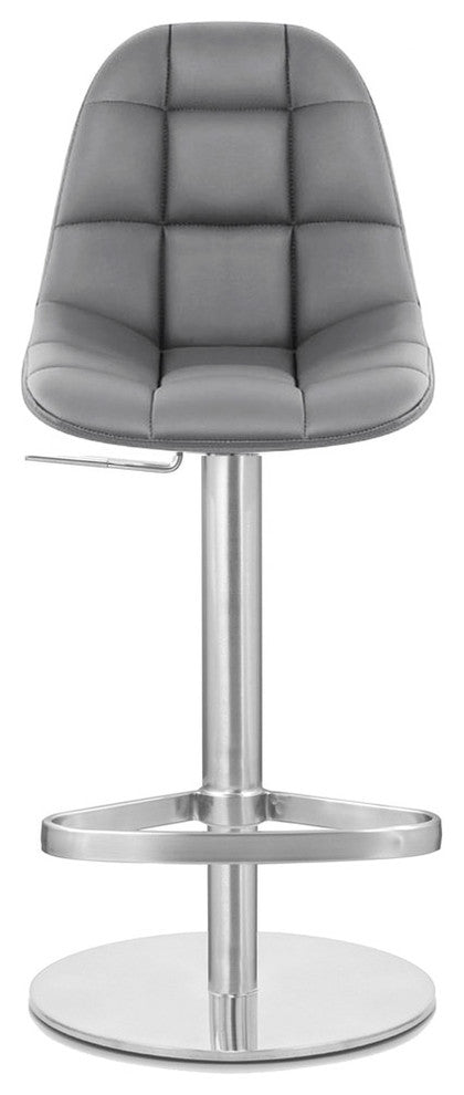 Rochelle Bar Stool - Round Flat Base, Slate