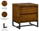 Reed Night Stand, Brown Antique Coffee Wood Finish
