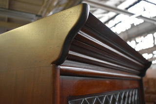 Legacy Solid Mahogany Wood 5 Stack Barrister Bookcase, Brown Walnut