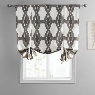 Sorong Printed Cotton Tie-Up Window Shade Single Panel, 42W x 63L