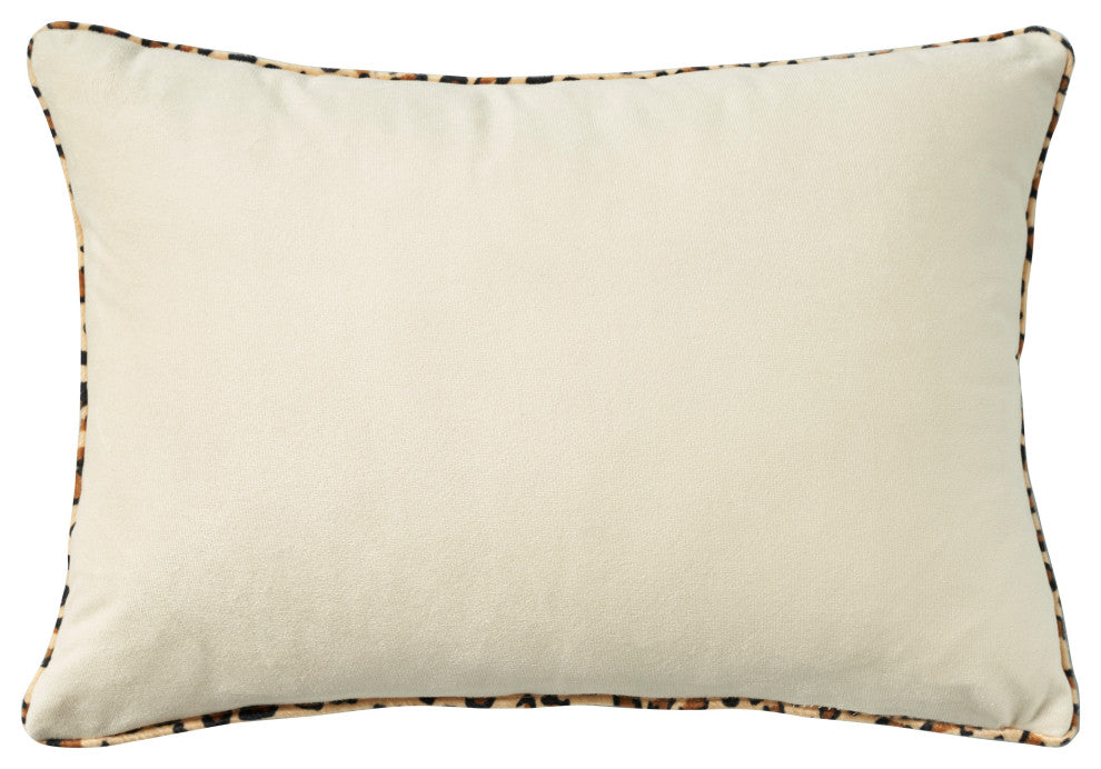 Nourison Home 14"x20" Holiday Pillows Applique Bunnies Beige Throw Pillows