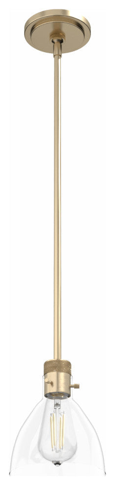 Hunter 6" Van Nuys Alturas Gold 1-Light Mini Pendant Ceiling Light Fixture