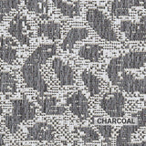 Vumbura Plains Area Rug, Indoor, Outdoor, Accent Carpet, Charcoal, 7'x12'