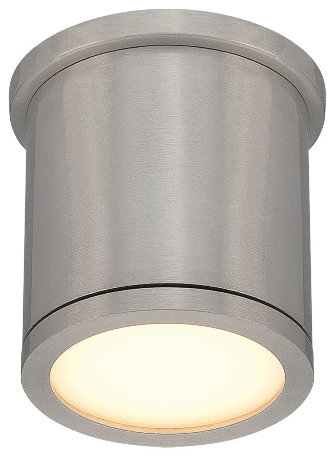 WAC Lighting Tube 5" Indoor or Outdoor LED Flush Mount, Brushed Aluminum