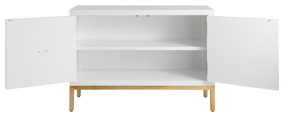 Close-up/partial view showing interior with doors open on white background.