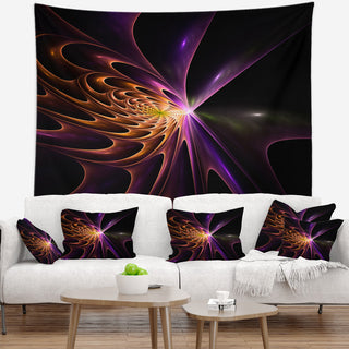 Fractal 3D Colored Bulgy Circles Abstract Wall Tapestry, 39"x32"