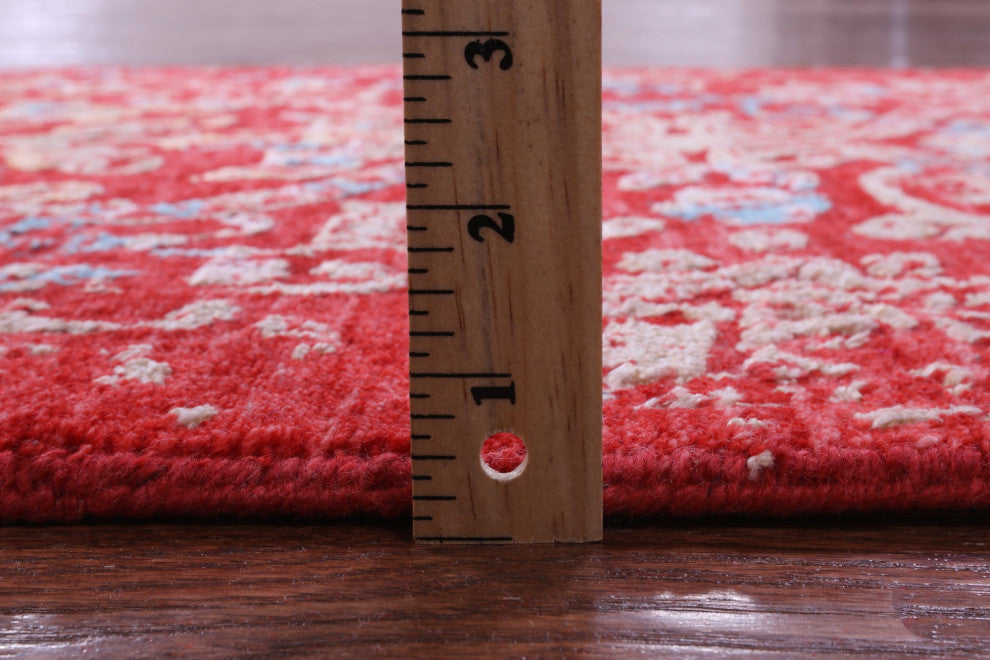 Runner Wool & Silk Modern Handmade Rug 2' 6" X 14' 2" - Q14908
