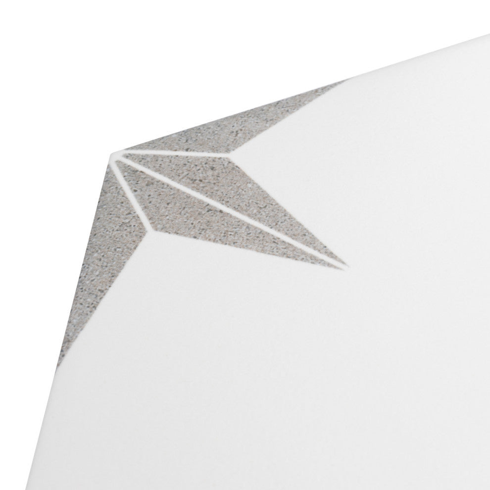 Stella Hex Silver Porcelain Floor and Wall Tile