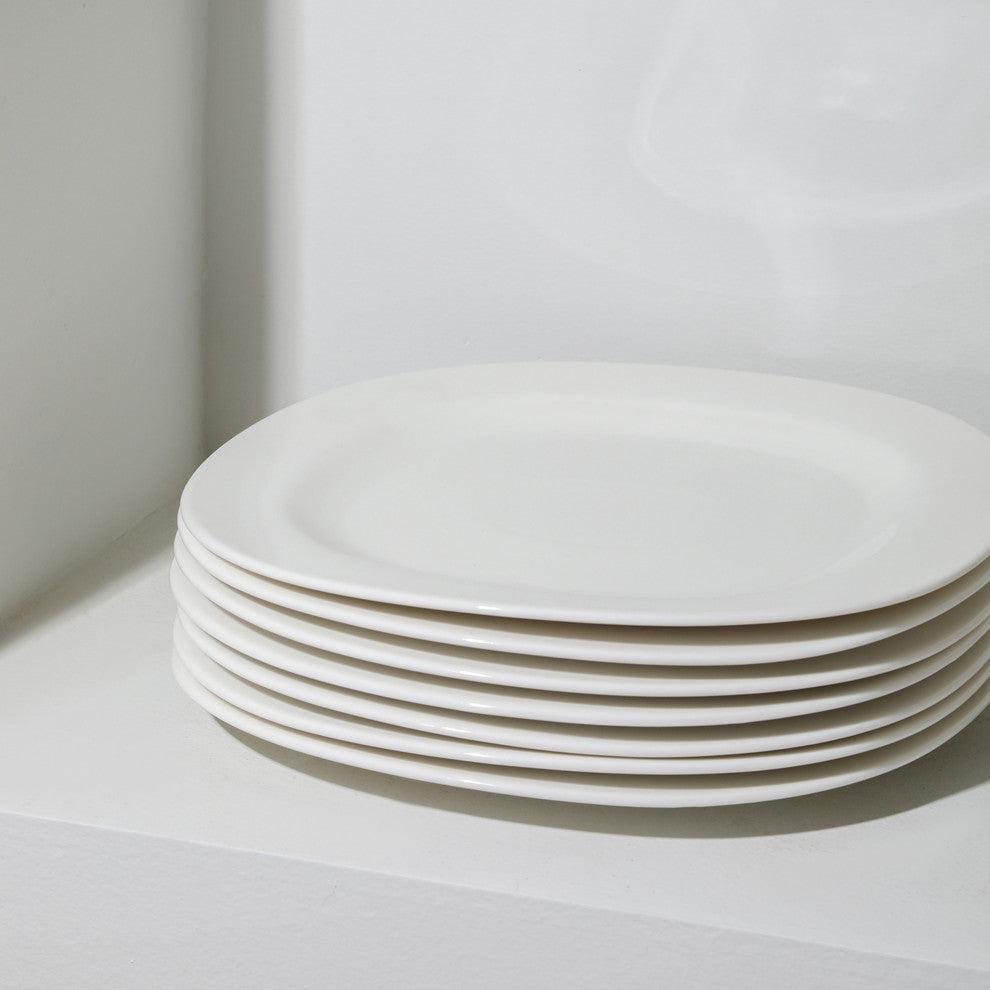 Stone Lain Quadro Porcelain Salad Plate Set of 4, White