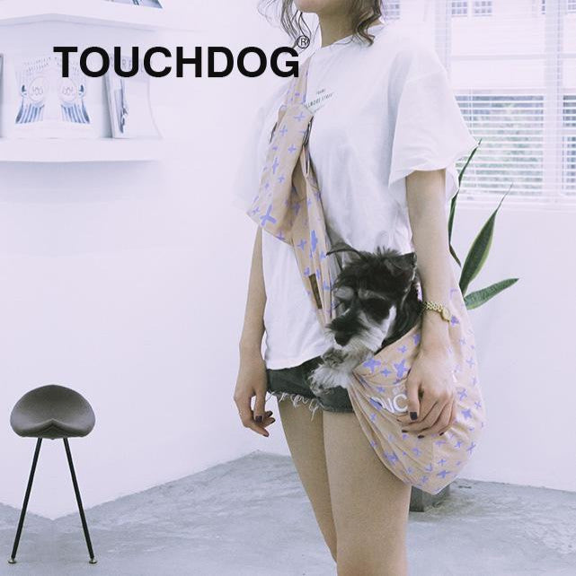 Touchdog 'Paw-Ease' Over-The-Shoulder Travel Sling Pet Carrier, Pink