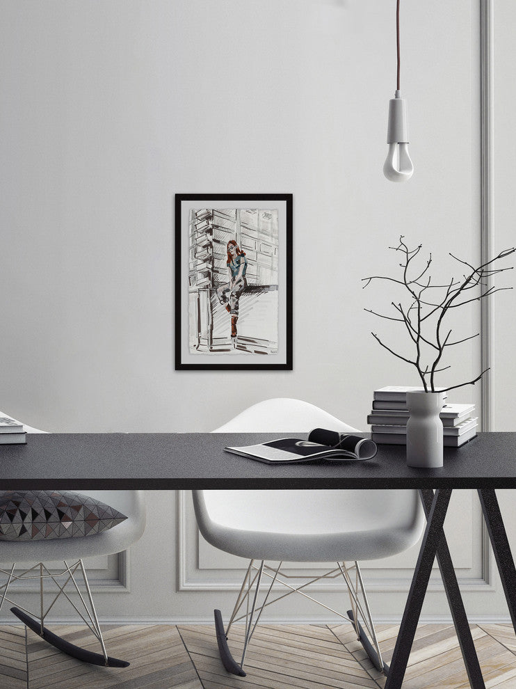 "Casual Chill" Framed Painting Print, 20"x30"