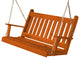 Cedar Traditional English Porch Swing, Redwood Stain, 4 Foot
