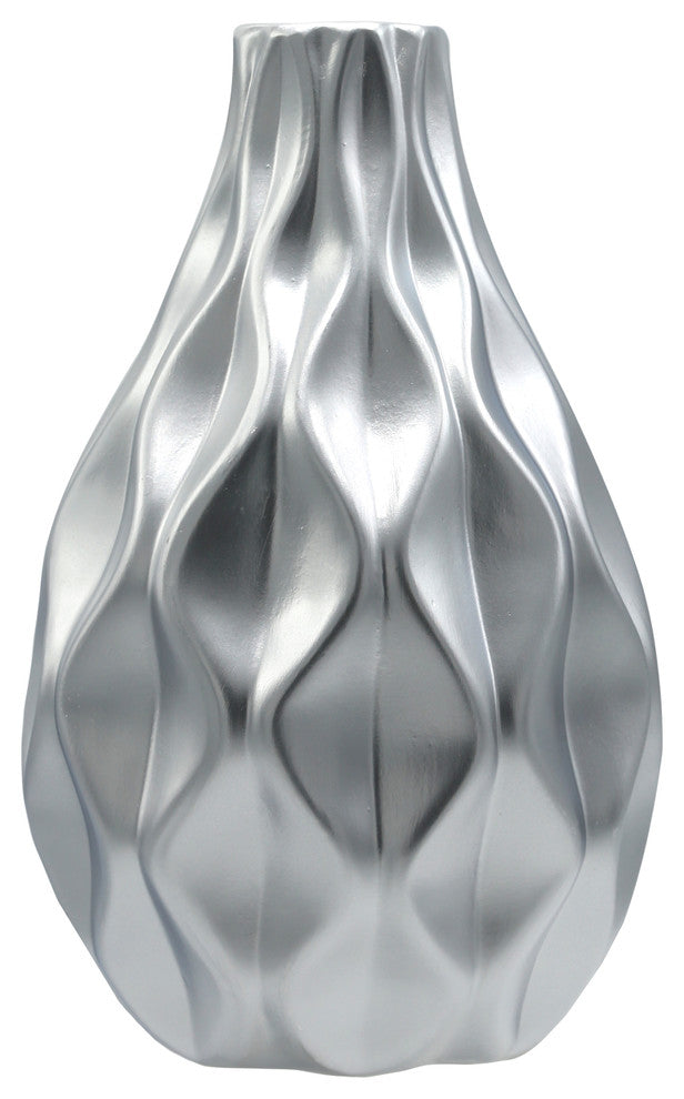 UTC21489 Ceramic Vase Matte Silver