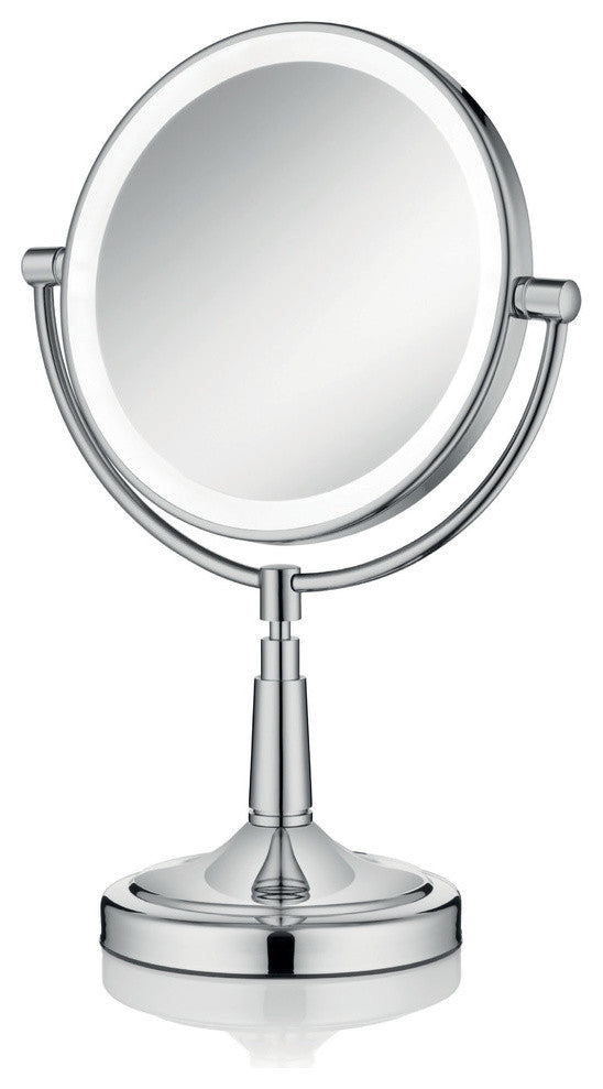 Afina 5x Round LED Lighted Table Top Magnifying Mirror