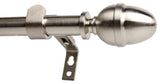 Adjustable Acorn Drapery 5/8" Rod, 48"-84", Brushed Steel