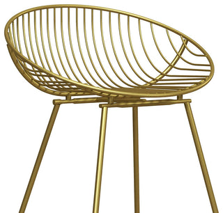 Classic Style Counter Bar Stool, Brass