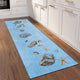 Indoor/Outdoor Seabreeze SZ9 Denim Machine Washable 2'3" x 7'6" Runner Rug