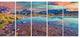 Beautiful Lake in Lago Rienza, Seashore Canvas Print, 60"x28", 5 Panels