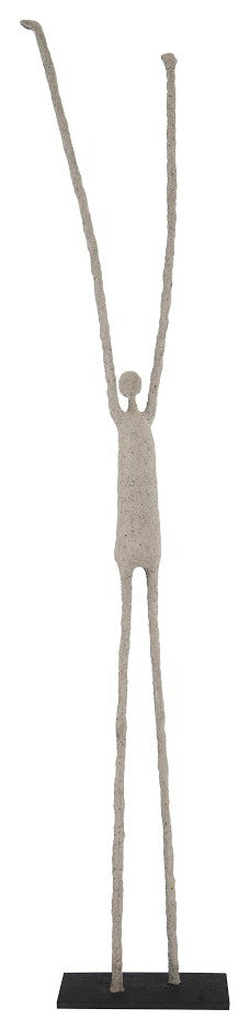 Human Sculpture, Hands Up, Paper Mache