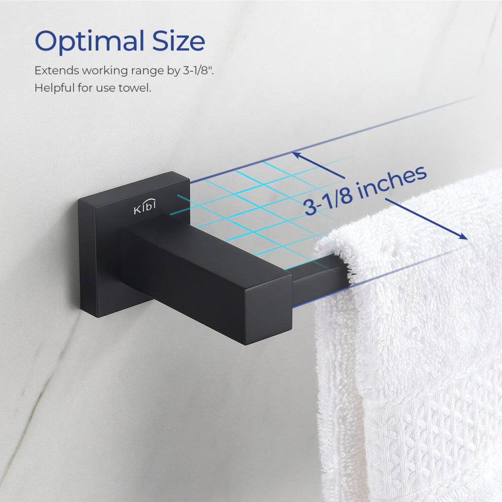 Cube 10" Bathroom Towel Bar KBA1503, Matte Black