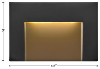 Hinkley Taper Landscape Light, Satin Black, Horizontal Deck Sconce