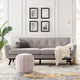 Sofa, Gray, Fabric, Modern, Mid Century Living Hotel Lounge Cafe Lobby