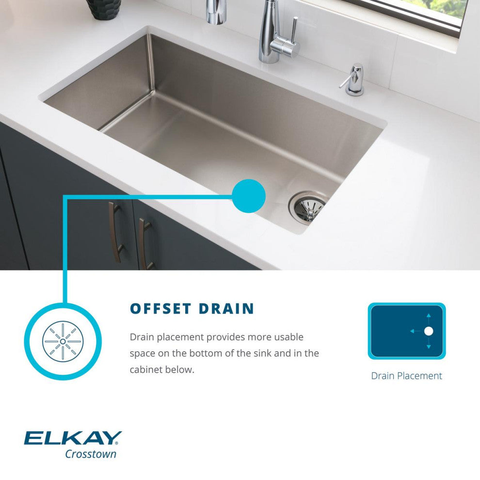 Elkay 13 1/2" Bowl Undermount Bar/Prep Kitchen Sink, ECTRU12179T